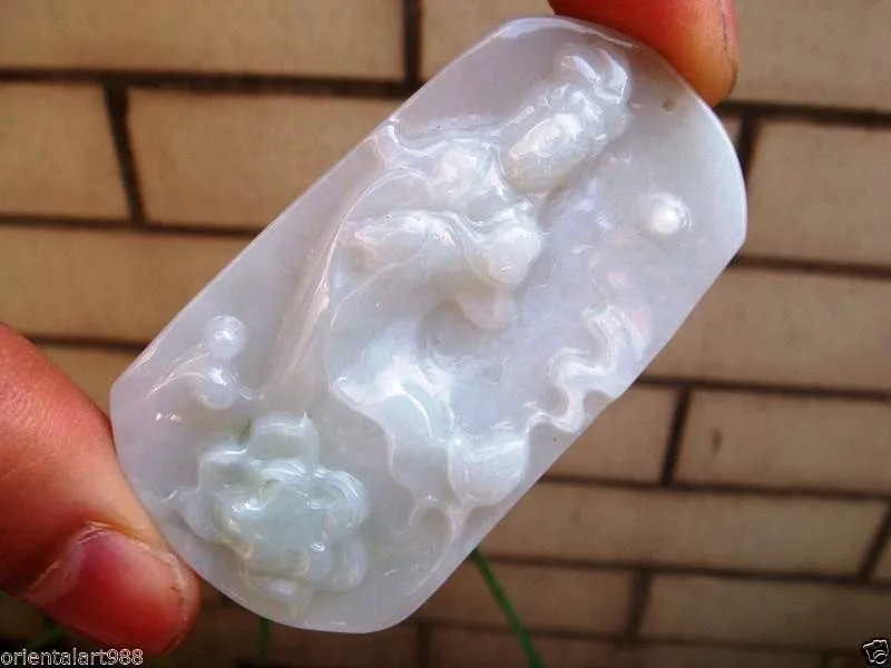 10% OFF on Sales- Certified Natural Light Oily Green Jadeite Emerald Jade GuanYin Pendant【Grade A】9794