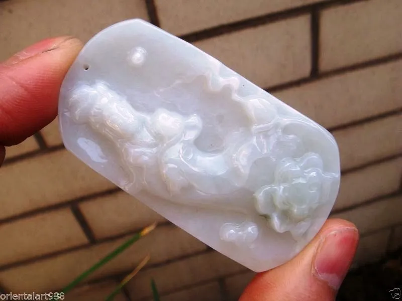 10% OFF on Sales- Certified Natural Light Oily Green Jadeite Emerald Jade GuanYin Pendant【Grade A】9794