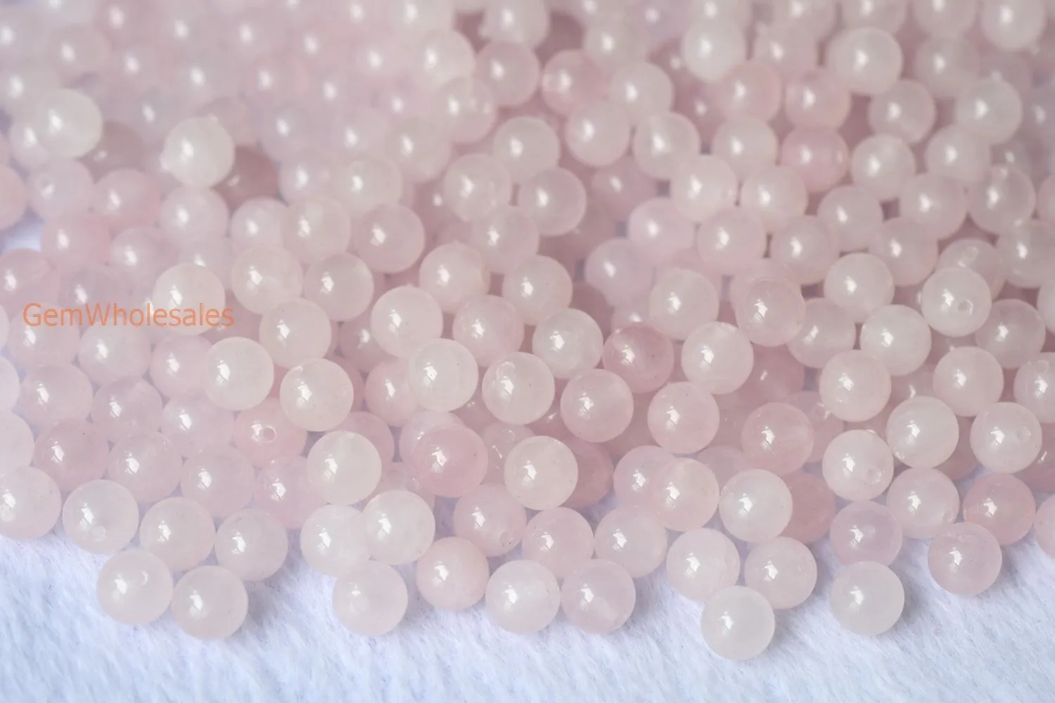 10PCS 10mm Natural Rose quartz half hole drilled round single crystal beads
