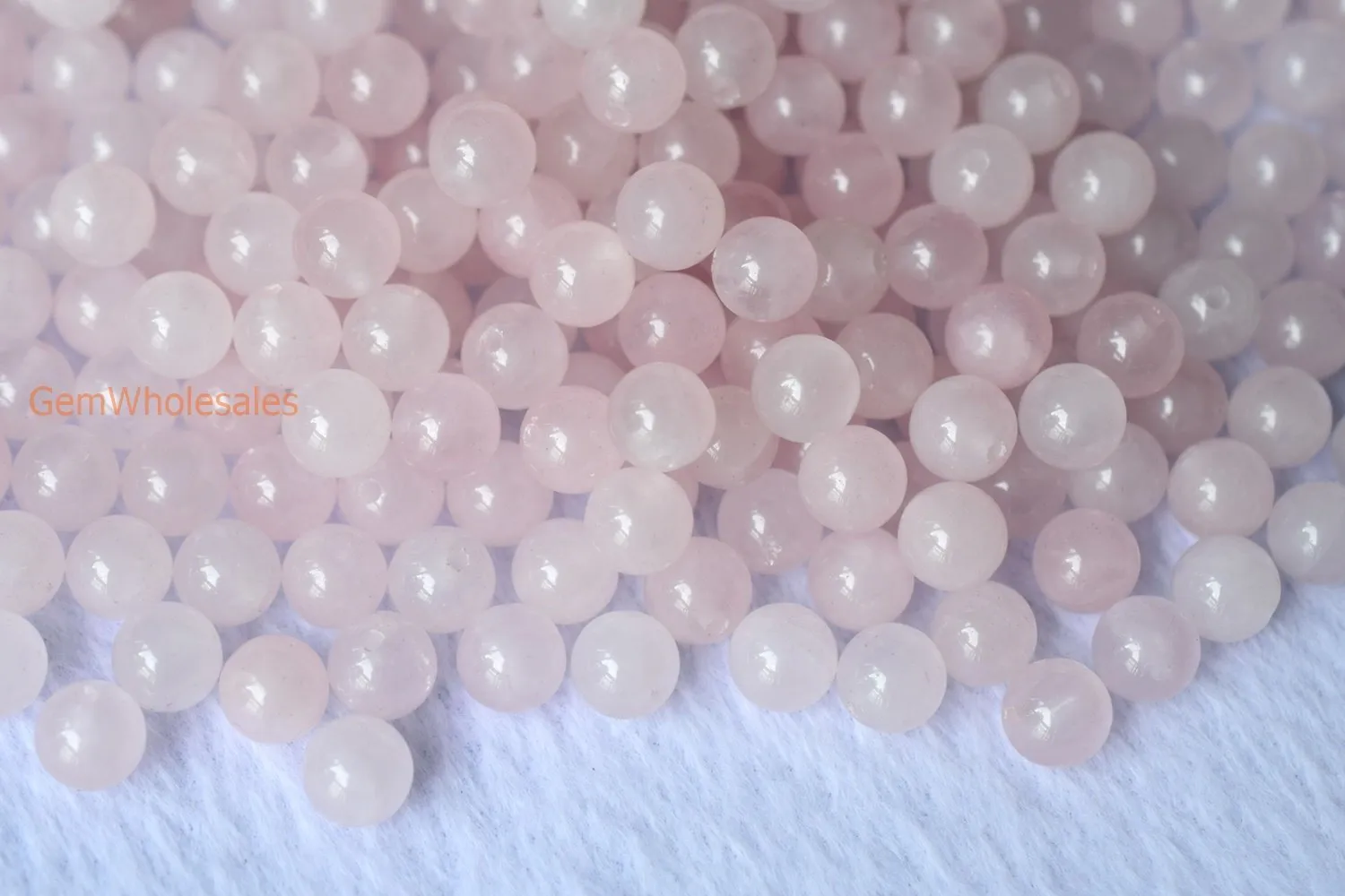 10PCS 10mm Natural Rose quartz half hole drilled round single crystal beads