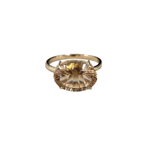 14k Gold Champagne Quartz 14k Gold Ring