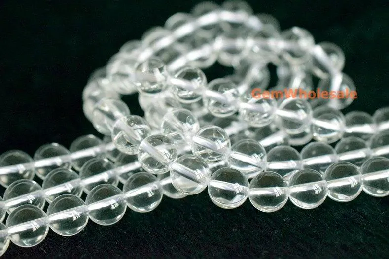 15.5" Natural rock crystal 8mm round beads, gemstone,semi-precious stone