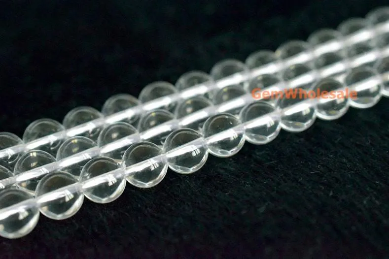 15.5" Natural rock crystal 8mm round beads, gemstone,semi-precious stone
