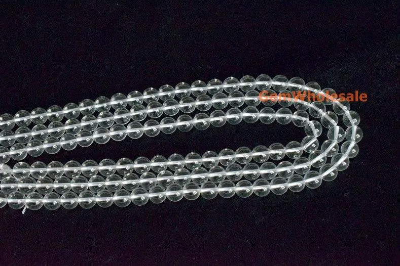 15.5" Natural rock crystal 8mm round beads, gemstone,semi-precious stone