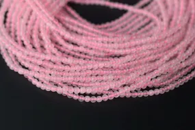15.5" Natural Rose quartz 2mm round beads,tiny gemstone