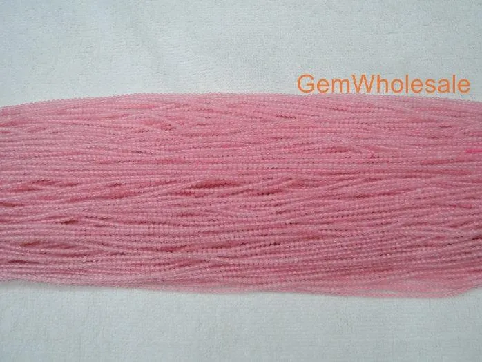 15.5" Natural Rose quartz 2mm round beads,tiny gemstone