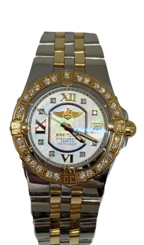 18k Rose Gold & Steel Diamond Breitling Starliner - Windrider Collection