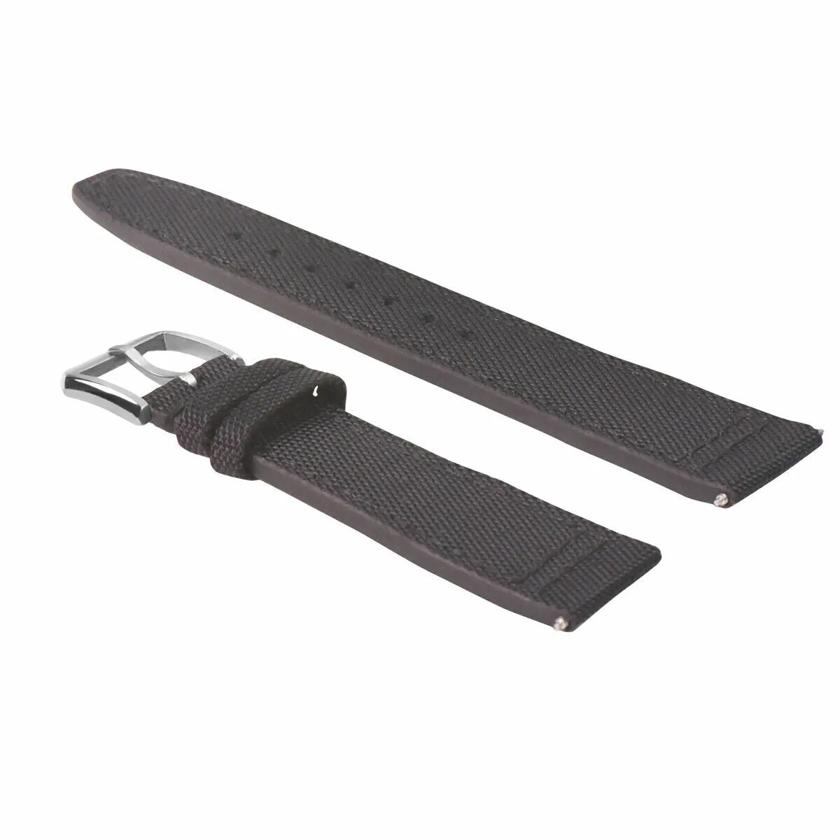 20MM CANVAS LEATHER WATCH BAND STRAP FOR IWC PILOT TOP GUN PORTUGUESE BLACK