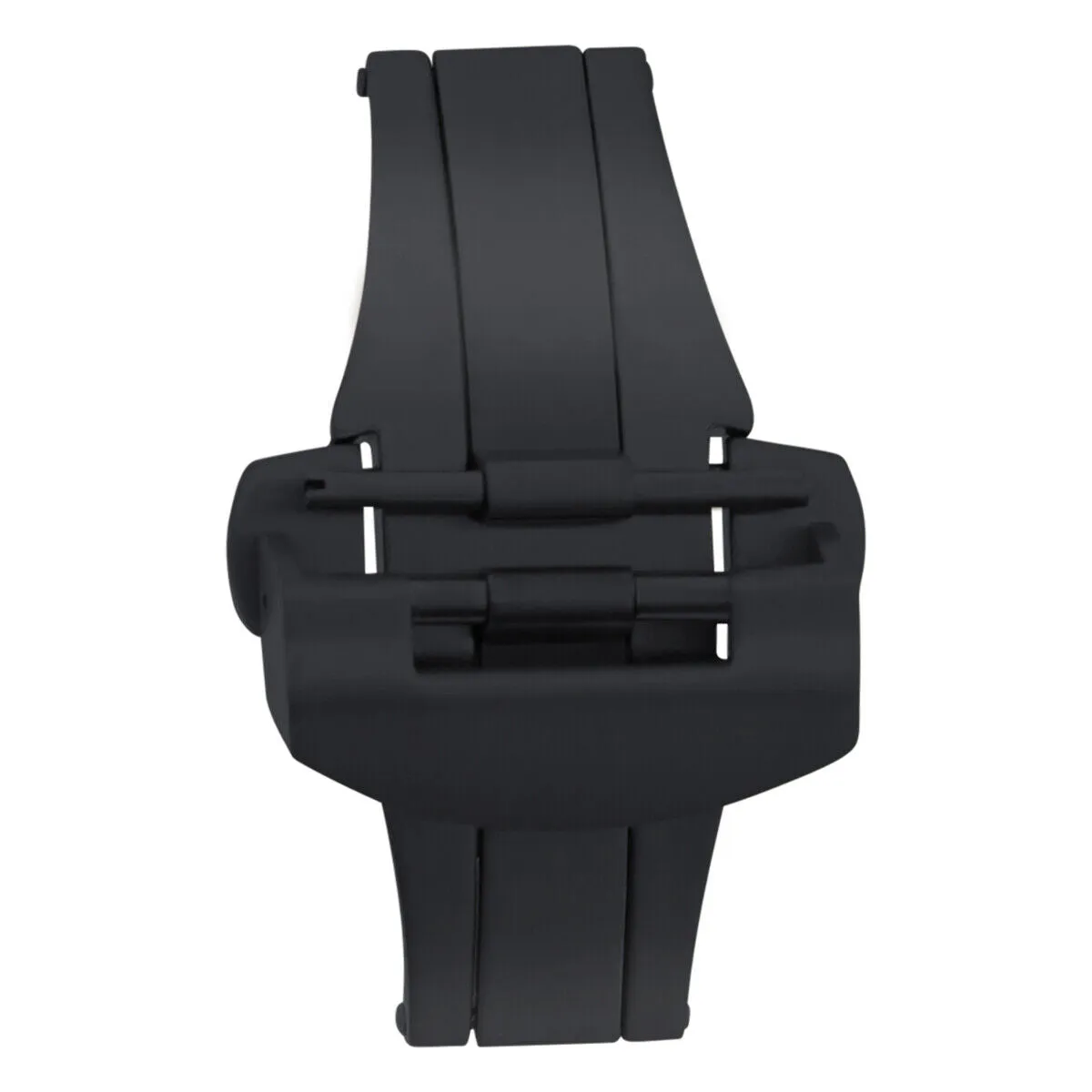 20MM DEPLOYMENT CLASP LEATHER BAND STRAP FOR PANERAI 40MM GMT BUCKLE BLACK PVD