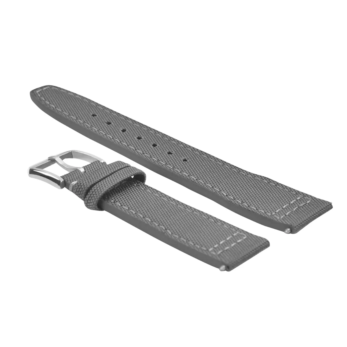 21MM CANVAS LEATHER WATCH BAND STRAP FOR IWC PILOT TOP GUN PORTUGUESE GREY