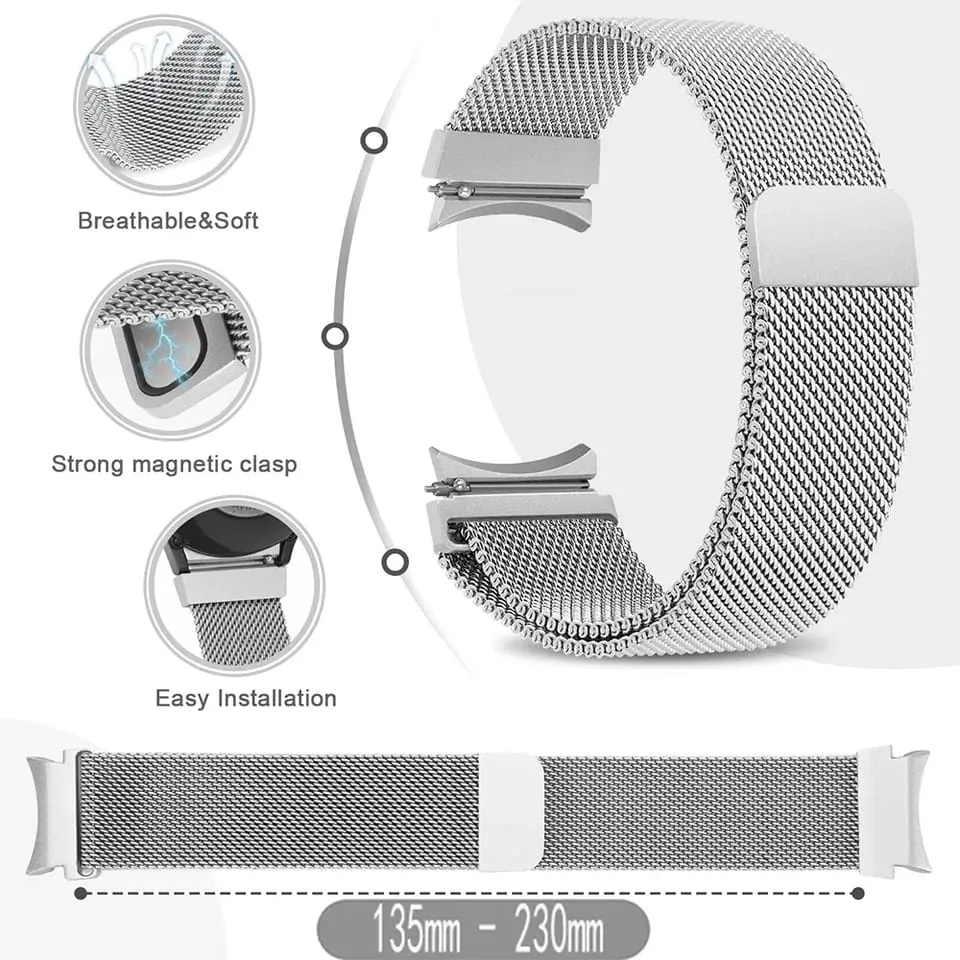 22mm MAGNETIC CHAIN STRAPS FOR AMAZFIT WATCH GTR 3 PRO, GTR 2, GTR 4, GTR 3 PRO, GTR 2 LITE, GTR, PACE