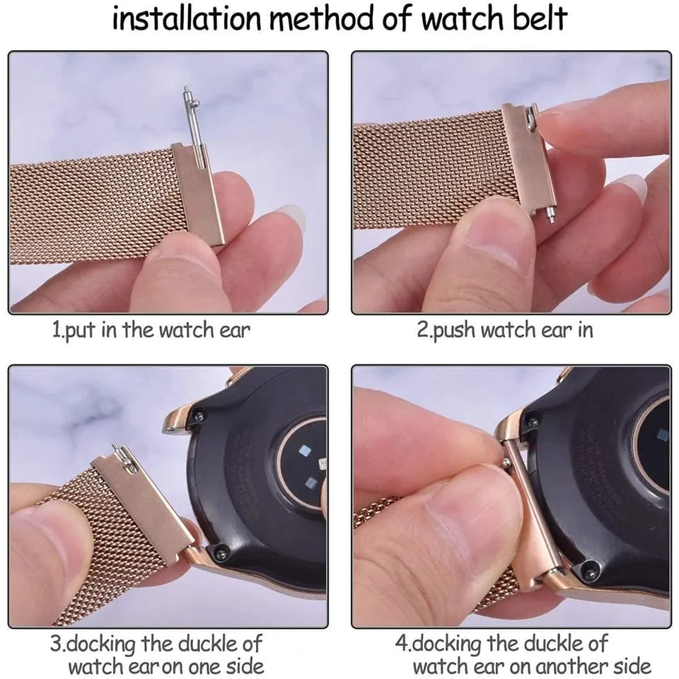 22mm MAGNETIC CHAIN STRAPS FOR AMAZFIT WATCH GTR 3 PRO, GTR 2, GTR 4, GTR 3 PRO, GTR 2 LITE, GTR, PACE
