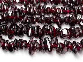 32" AA 5x10mm Natural red Garnet stone chips beads, nice polish