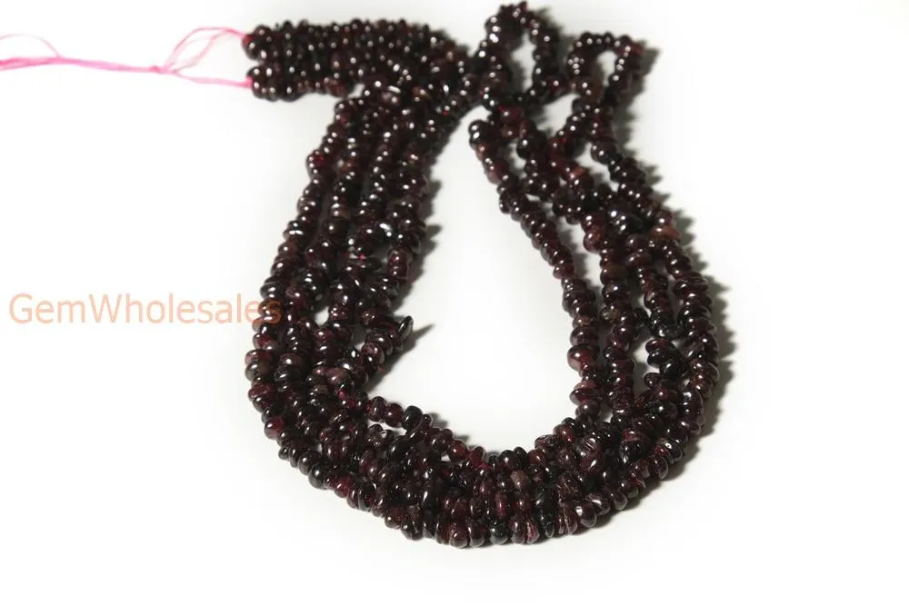 32" Garnet 5x10mm chips , Red garnet small chips gemstone