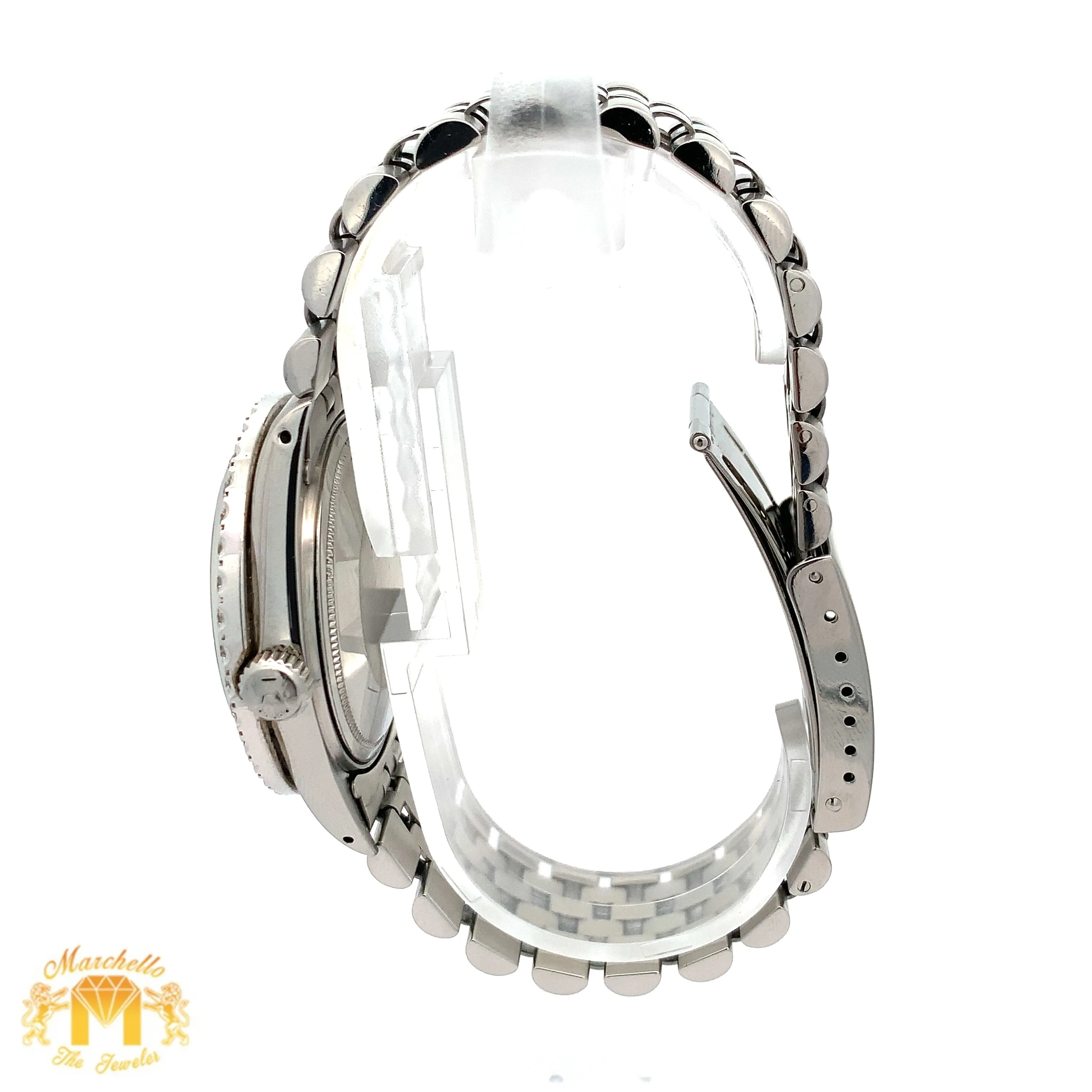 3.50ct Diamond 36mm Rolex Watch with Stainless Steel Jubilee Bracelet