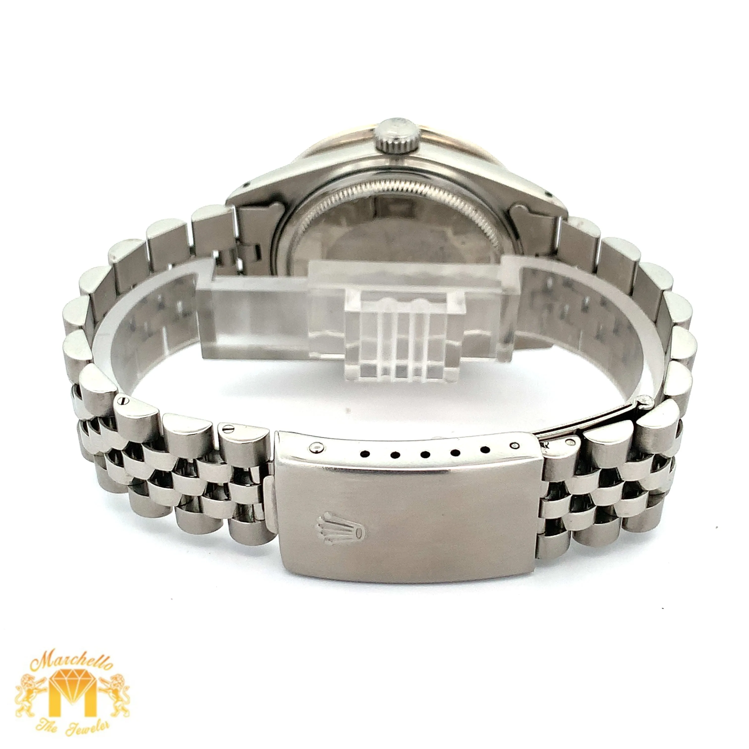 3.50ct Diamond 36mm Rolex Watch with Stainless Steel Jubilee Bracelet
