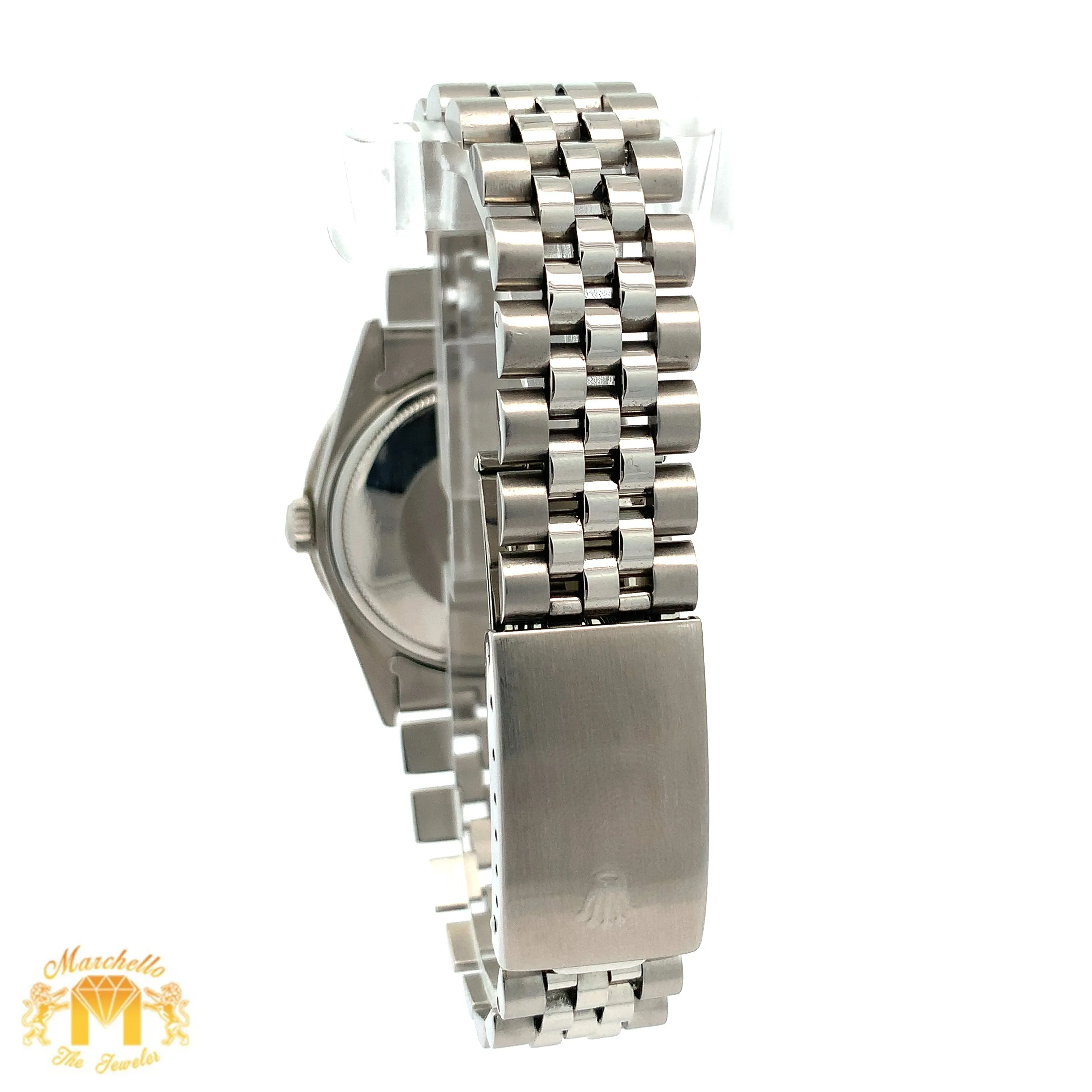 3.50ct Diamond 36mm Rolex Watch with Stainless Steel Jubilee Bracelet