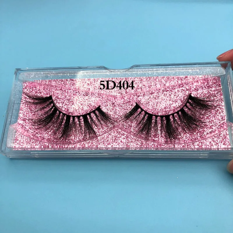 3pcs/Lot 100% Real Siberian 5D Mink Fur Strip False Eyelash Long Individual Eyelashes Makeup Mink Lashes Extension