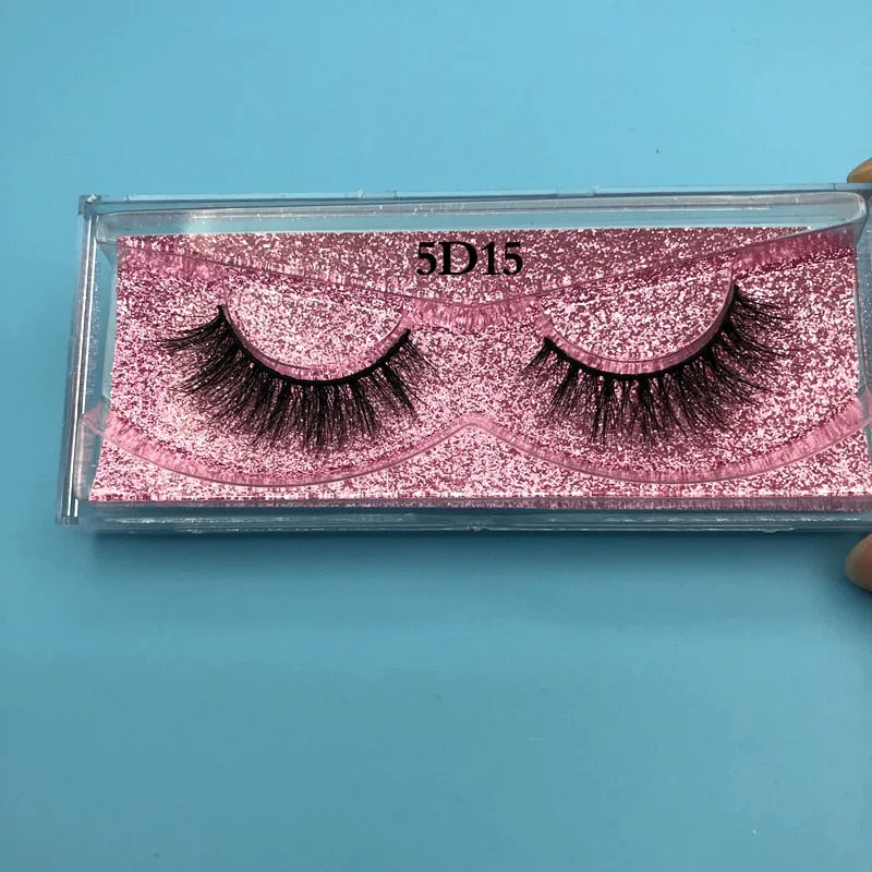 3pcs/Lot 100% Real Siberian 5D Mink Fur Strip False Eyelash Long Individual Eyelashes Makeup Mink Lashes Extension