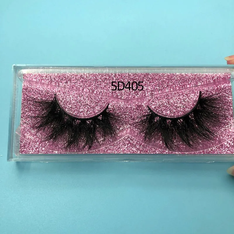 3pcs/Lot 100% Real Siberian 5D Mink Fur Strip False Eyelash Long Individual Eyelashes Makeup Mink Lashes Extension