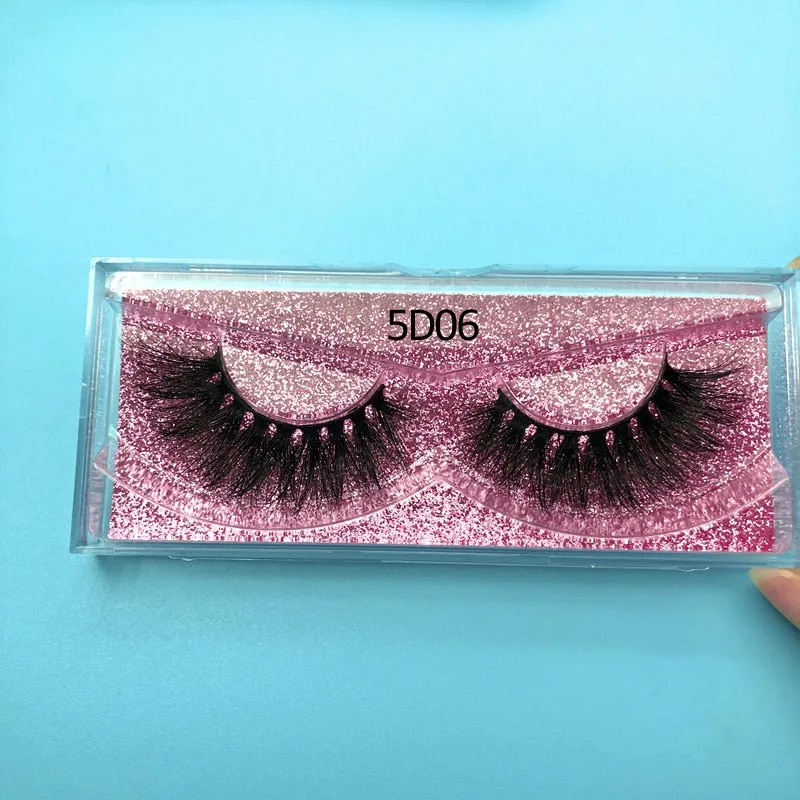 3pcs/Lot 100% Real Siberian 5D Mink Fur Strip False Eyelash Long Individual Eyelashes Makeup Mink Lashes Extension