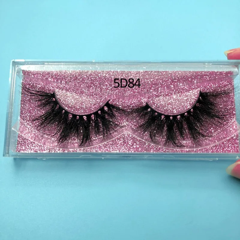 3pcs/Lot 100% Real Siberian 5D Mink Fur Strip False Eyelash Long Individual Eyelashes Makeup Mink Lashes Extension