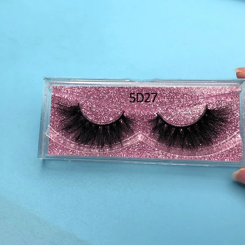 3pcs/Lot 100% Real Siberian 5D Mink Fur Strip False Eyelash Long Individual Eyelashes Makeup Mink Lashes Extension
