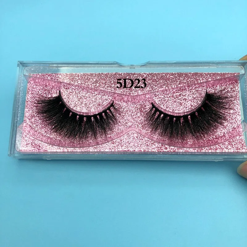 3pcs/Lot 100% Real Siberian 5D Mink Fur Strip False Eyelash Long Individual Eyelashes Makeup Mink Lashes Extension