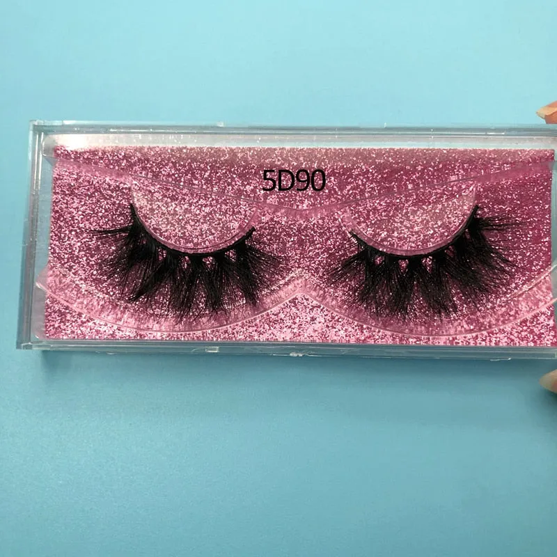 3pcs/Lot 100% Real Siberian 5D Mink Fur Strip False Eyelash Long Individual Eyelashes Makeup Mink Lashes Extension