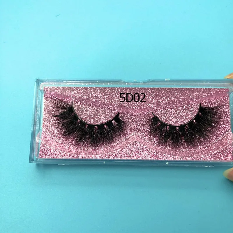 3pcs/Lot 100% Real Siberian 5D Mink Fur Strip False Eyelash Long Individual Eyelashes Makeup Mink Lashes Extension