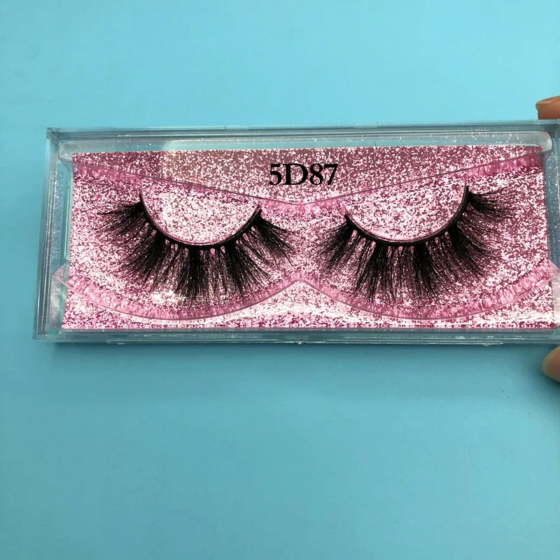 3pcs/Lot 100% Real Siberian 5D Mink Fur Strip False Eyelash Long Individual Eyelashes Makeup Mink Lashes Extension