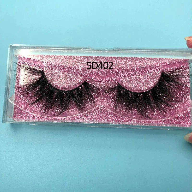 3pcs/Lot 100% Real Siberian 5D Mink Fur Strip False Eyelash Long Individual Eyelashes Makeup Mink Lashes Extension