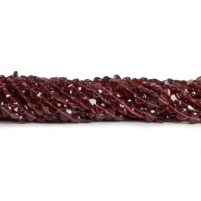 4-5mm Mozambique Garnet Faceted Hearts 12 inch 73 beads