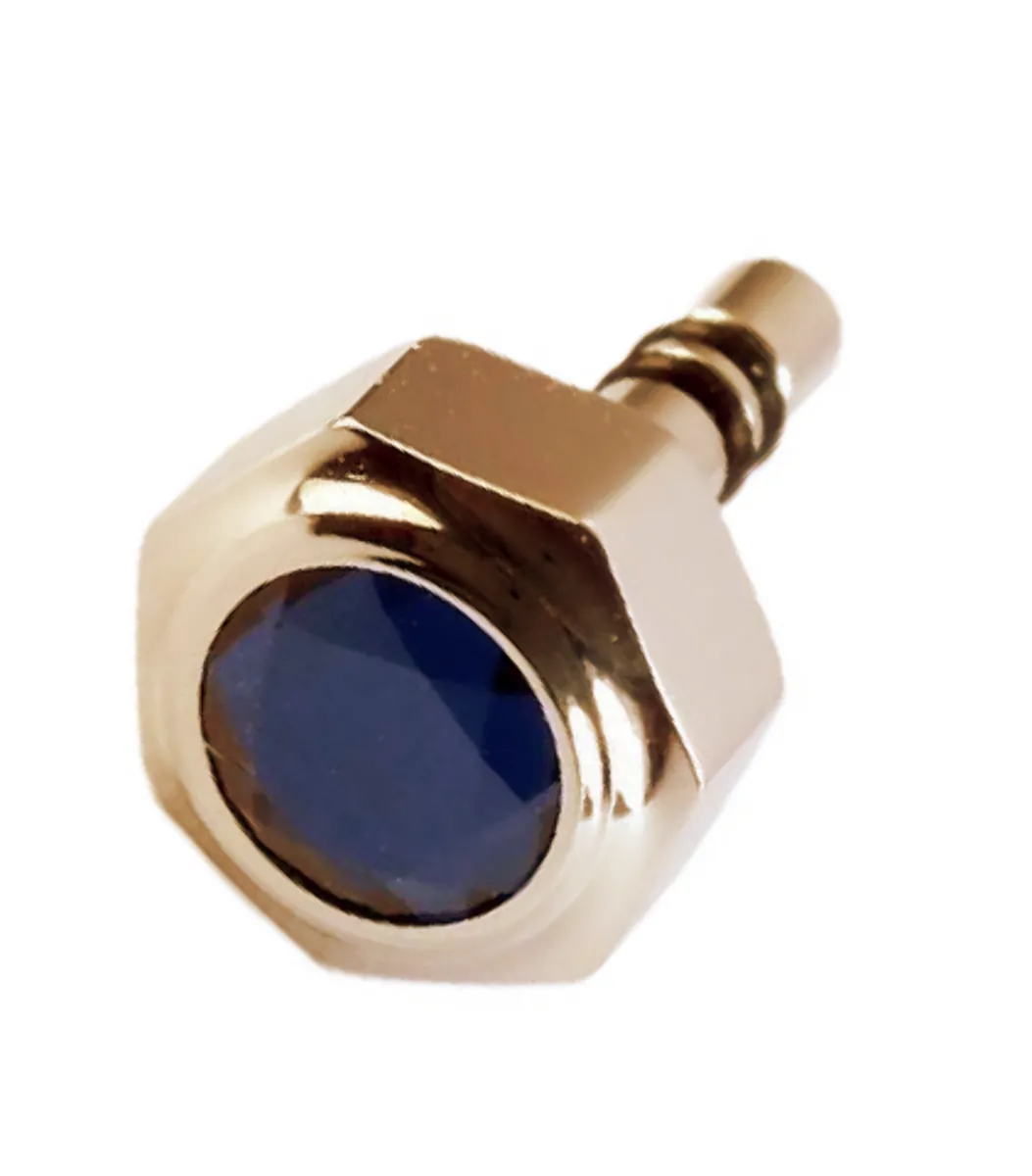 6.8MM WATCH CROWN FOR CARTIER CALIBRE SANTOS  SAPPHIRE STONE ROSE GOLD