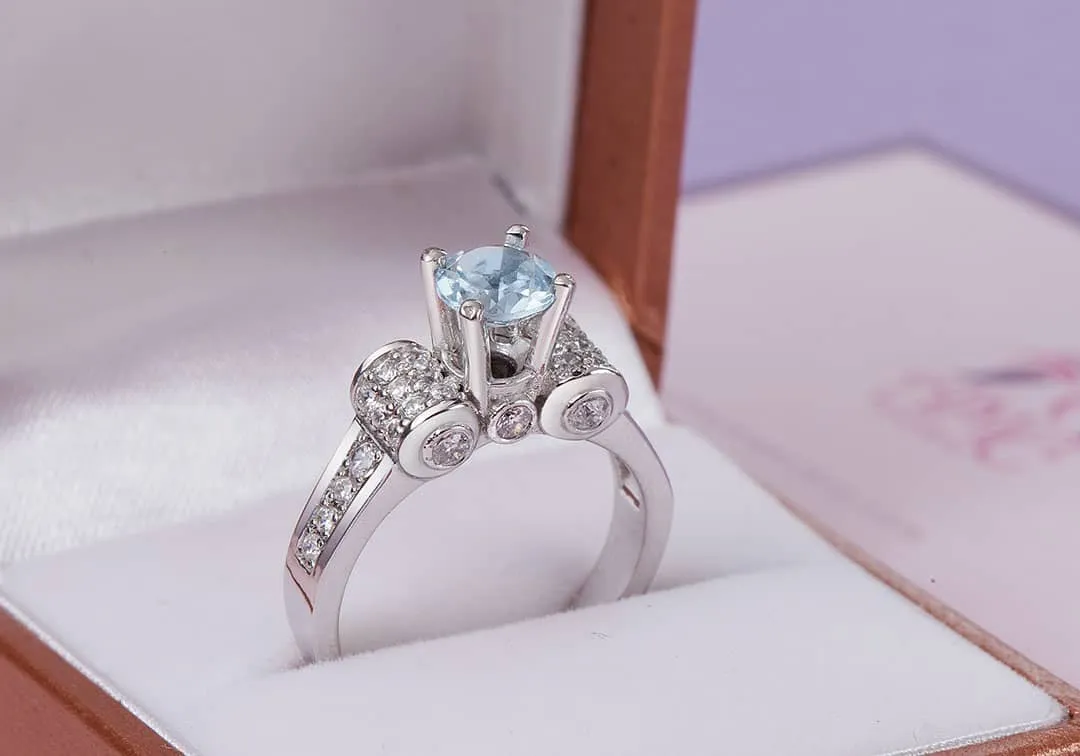 6mm Swiss Blue Topaz Ring in Sterling Silver