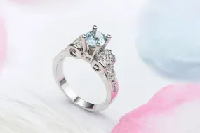 6mm Swiss Blue Topaz Ring in Sterling Silver