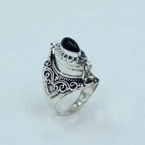 925 Sterling Silver Garnet Ring - Poison Jewelry