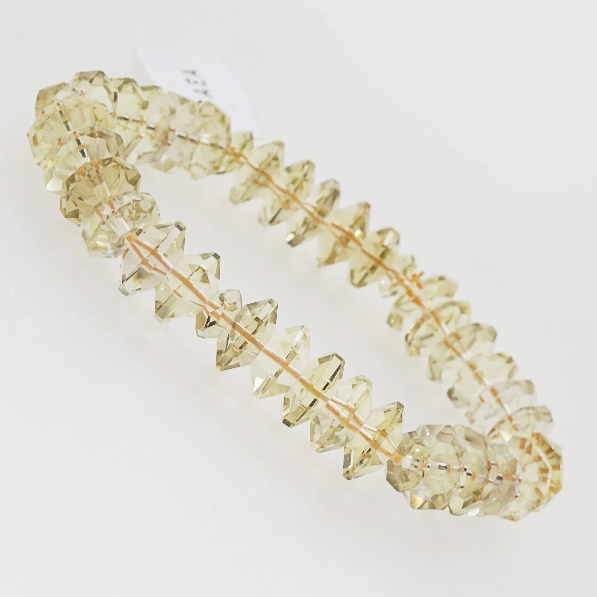 A-Grade Lemon Quartz Faceted Rondelle (M)