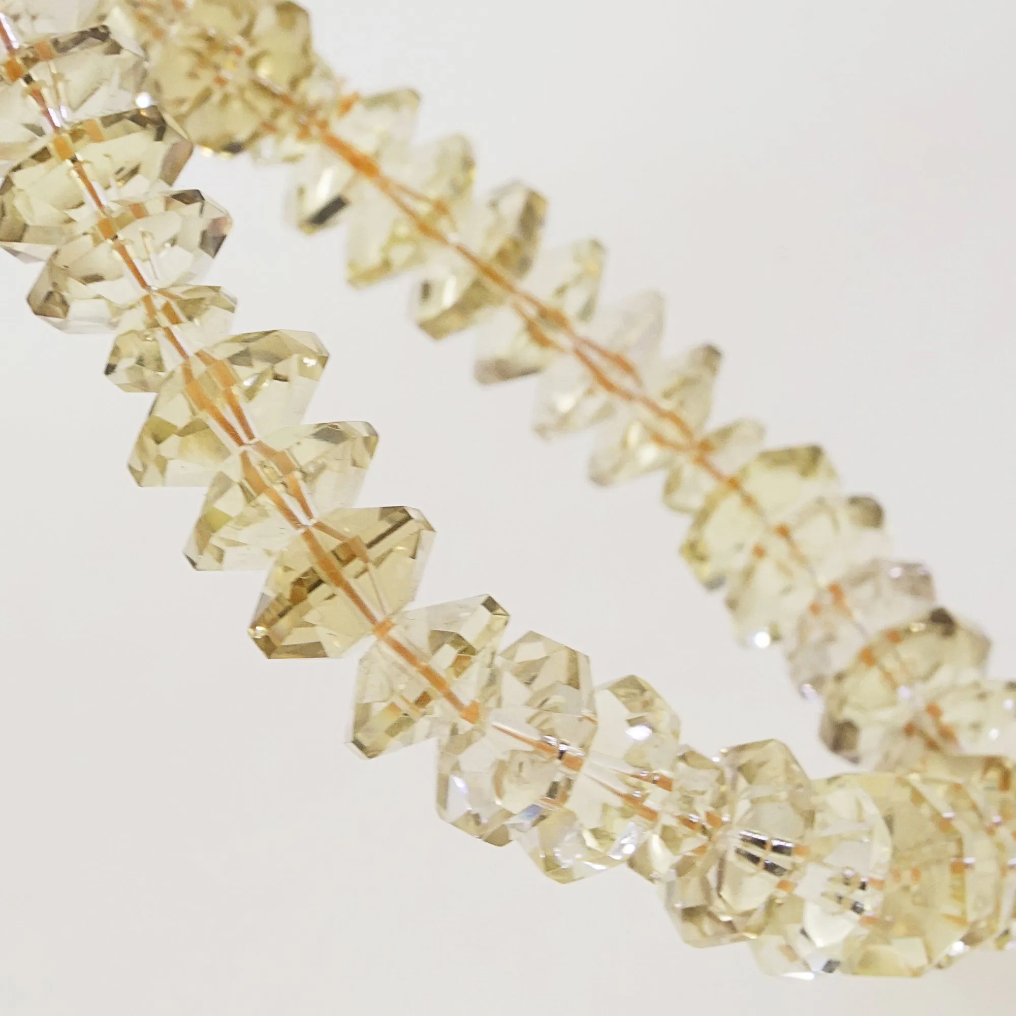 A-Grade Lemon Quartz Faceted Rondelle (M)