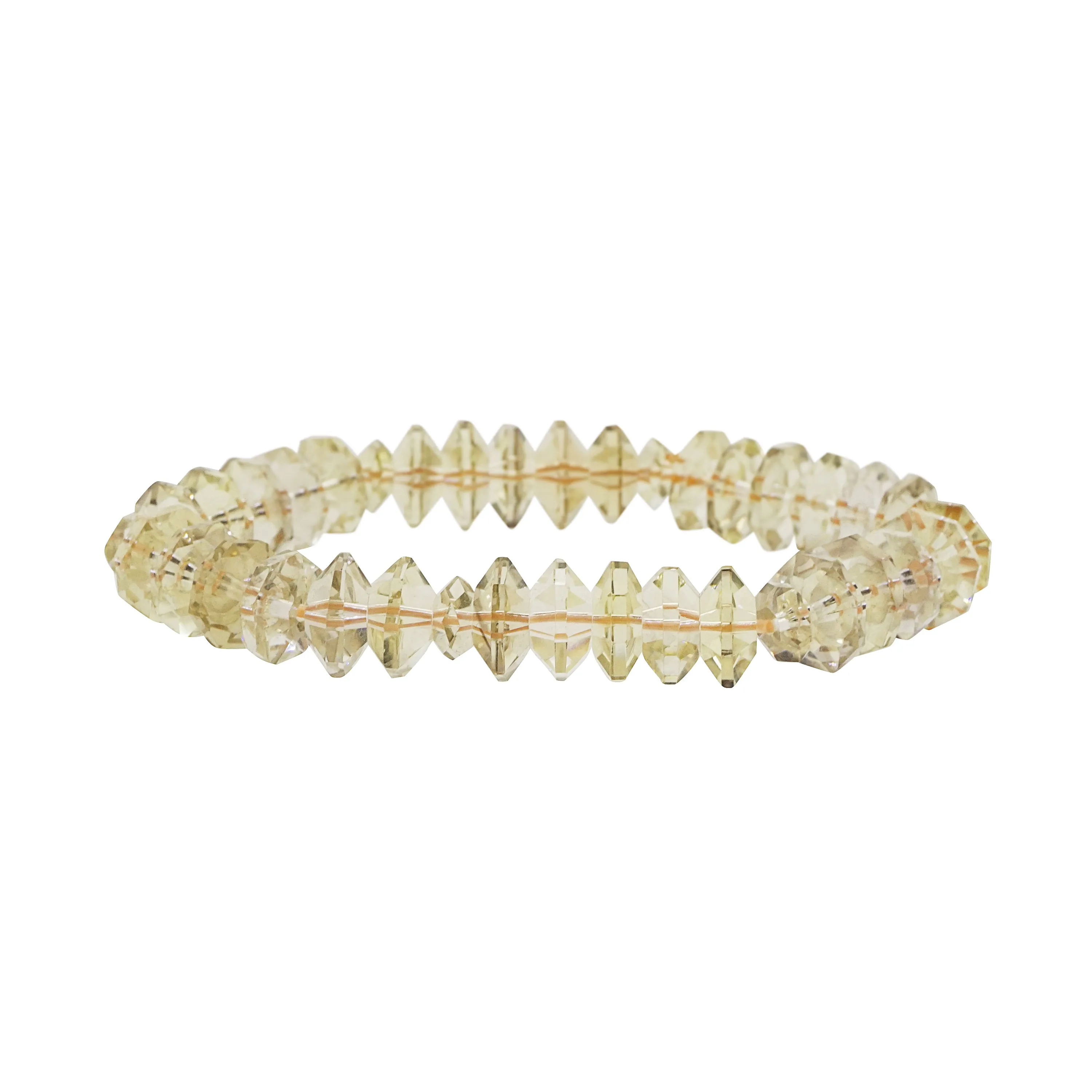 A-Grade Lemon Quartz Faceted Rondelle (M)