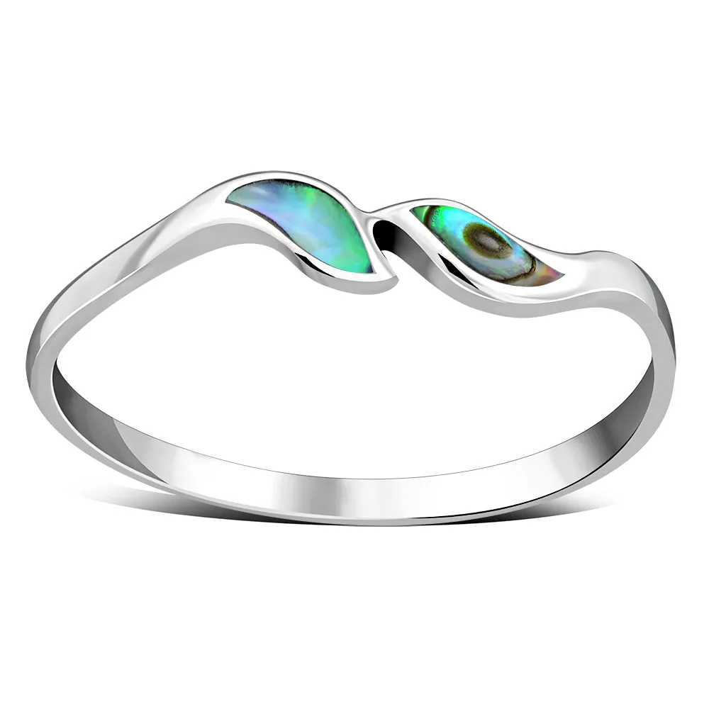 Abalone Sea Shell Silver Ring