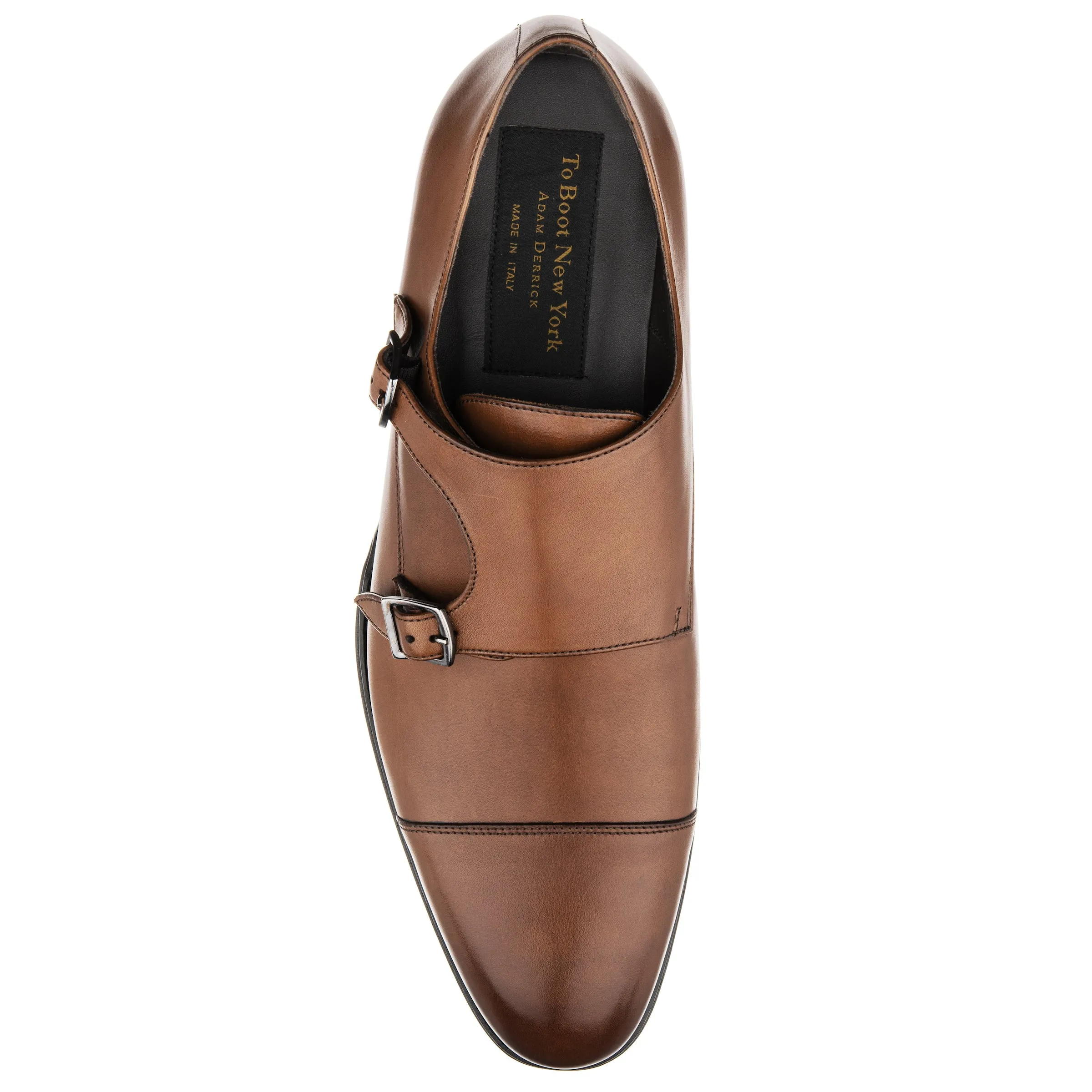 Addison Cognac Calf Double Buckle Monkstrap