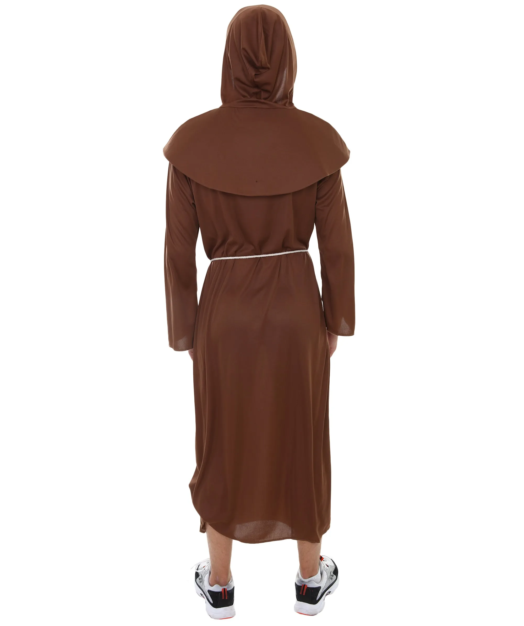 Adult Men's Monk Religious Costume | Brown Cosplay Costume