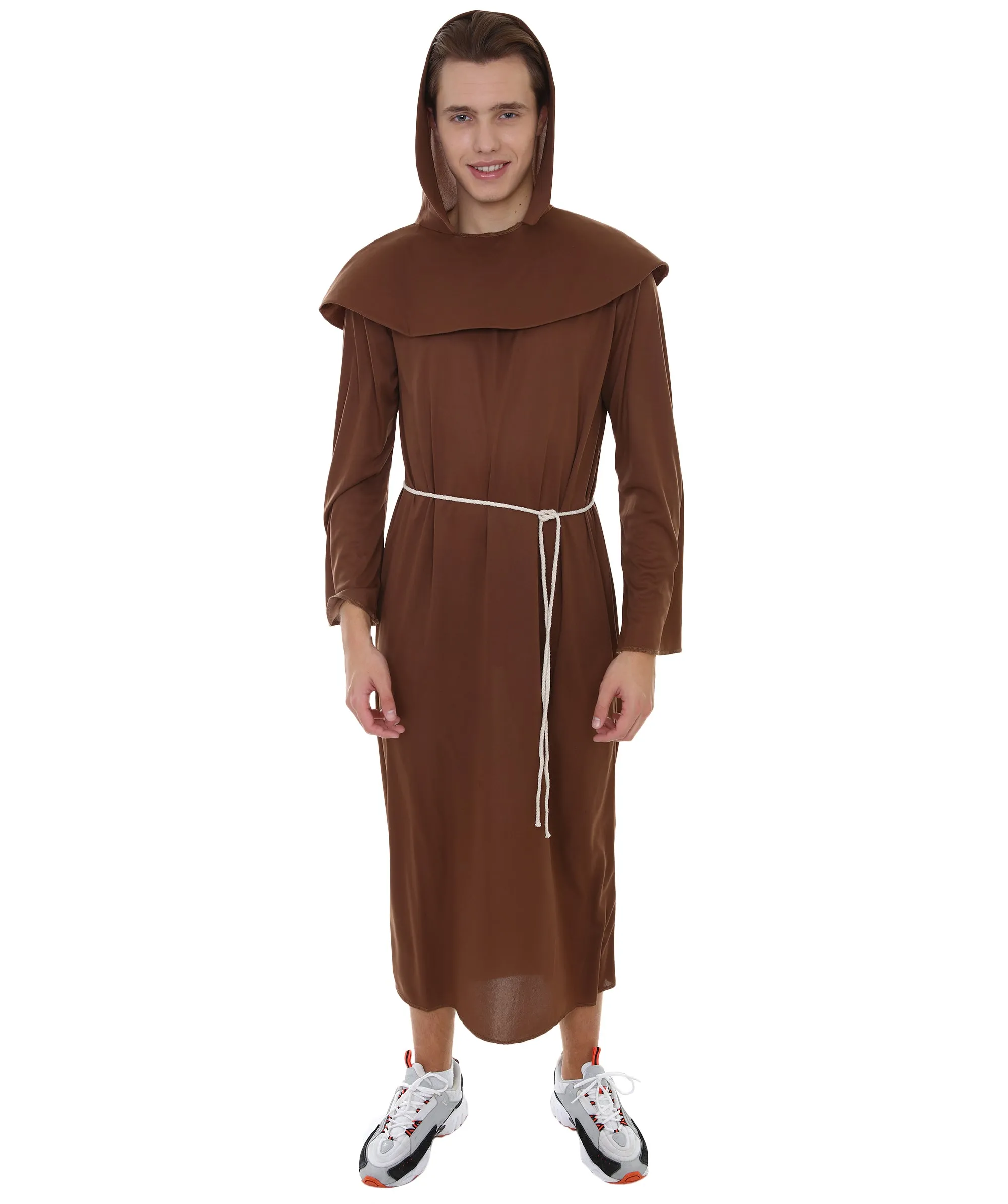 Adult Men's Monk Religious Costume | Brown Cosplay Costume