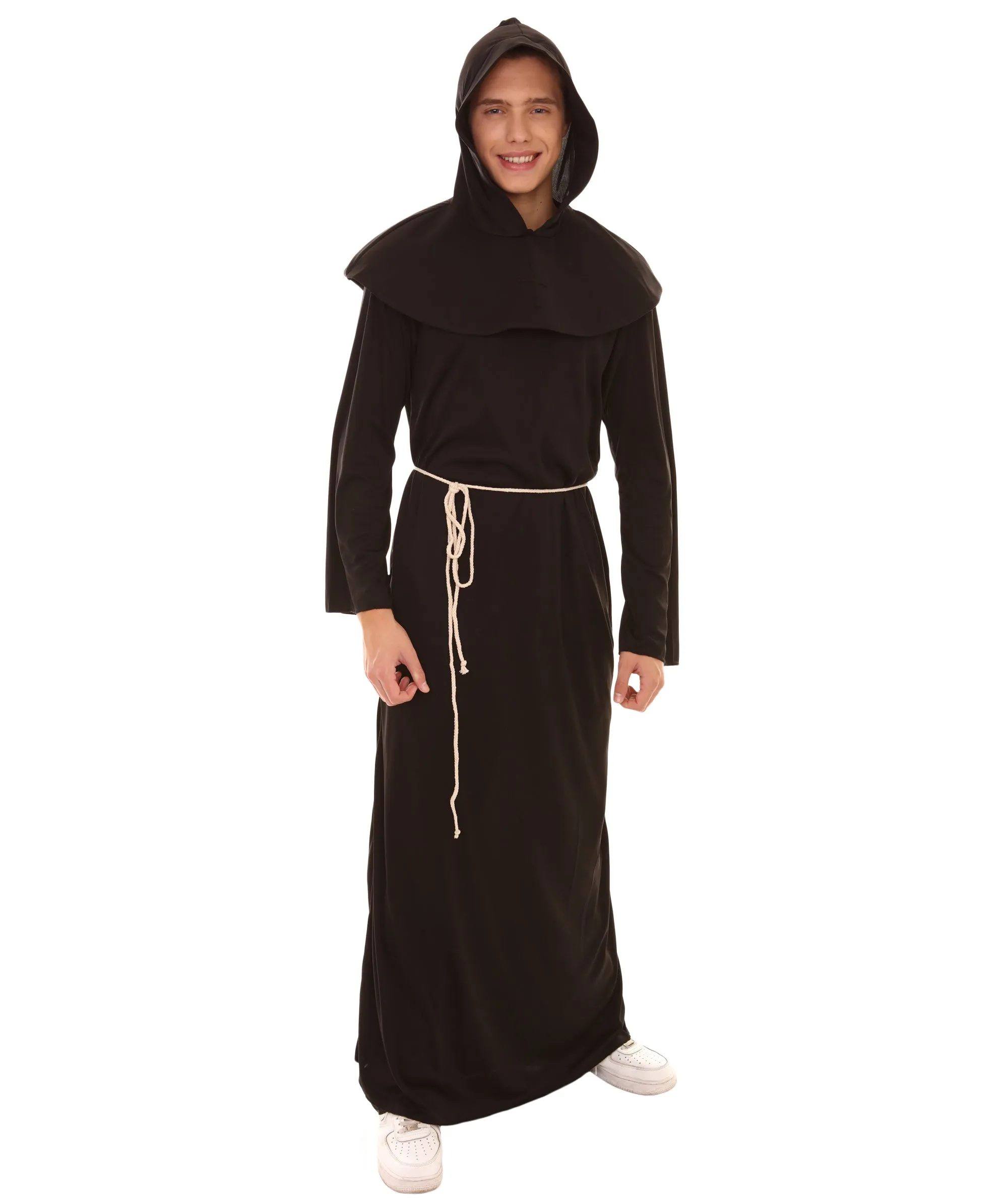 Adult Men's Monk Robe Costume | Black Halloween Costumes