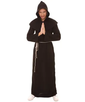 Adult Men's Monk Robe Costume | Black Halloween Costumes