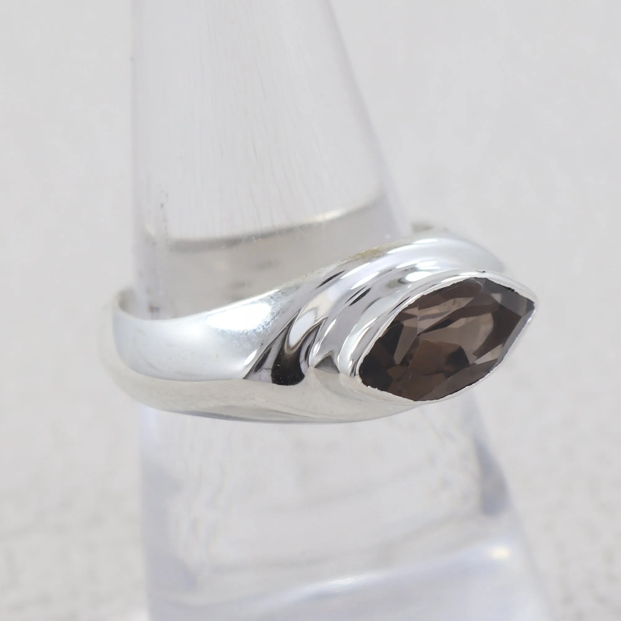 Amethyst Marquise cut Silver Ring