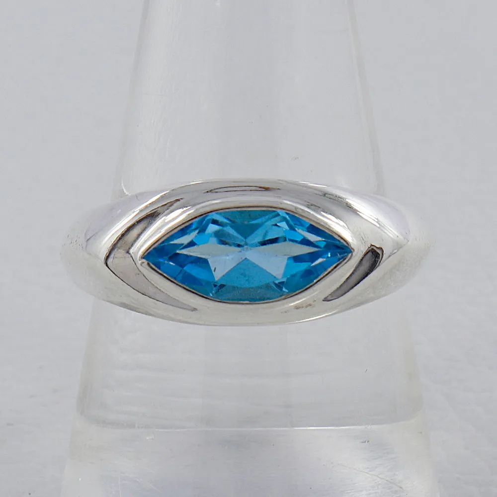 Amethyst Marquise cut Silver Ring