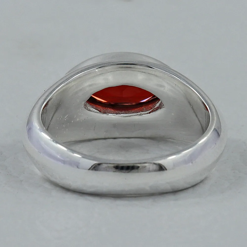 Amethyst Marquise cut Silver Ring