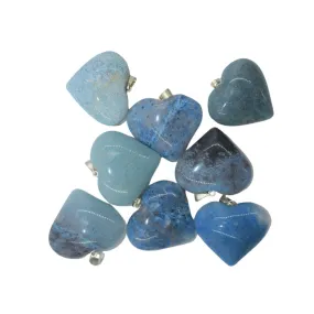 Angel Blue Quartz Heart Pendant